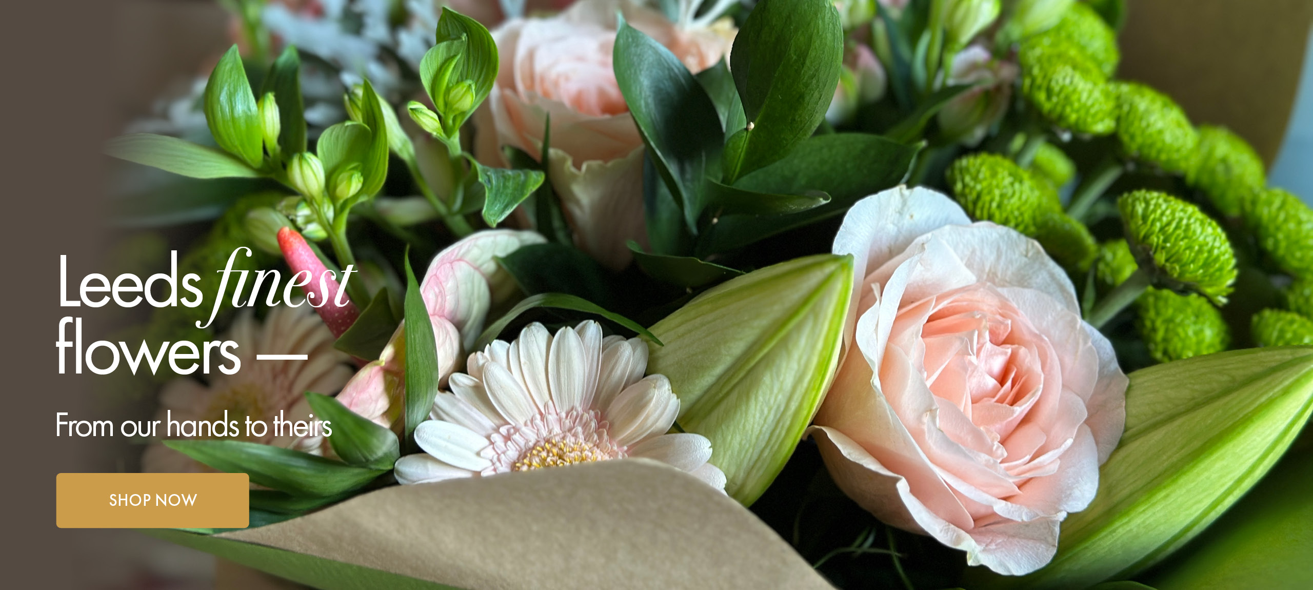 Seasonal bouquets from Leonora Rose in Leeds offering same-day delivery